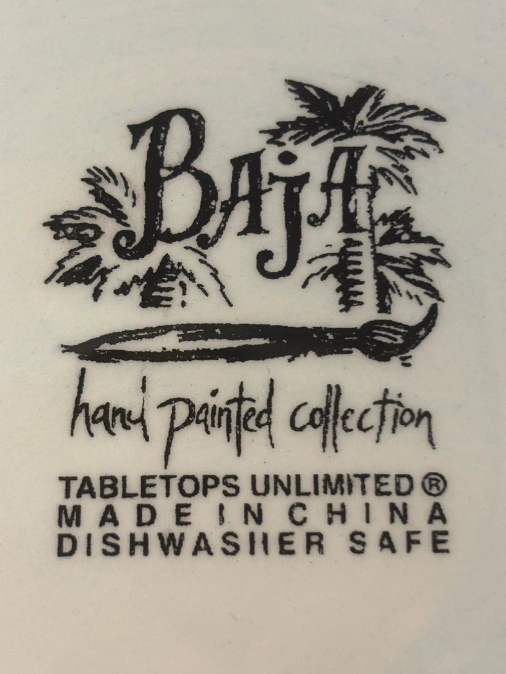 BAJA Hand Painted Collection Tabletops Unlimited 11.25